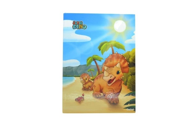 CADERNO COSTURADO CAPA DURA 80 FOLHAS SUPER DINO CREDEAL 282526