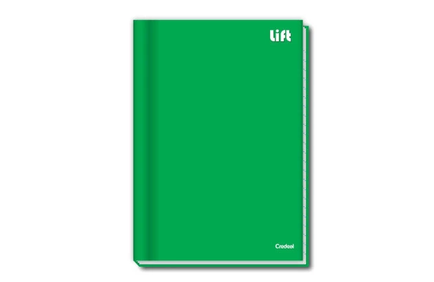 CADERNO UNIVERSITARIO COSTURADO CD 96F LIFT VERDE CREDEAL