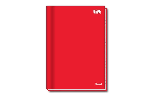 CADERNO UNIVERSITARIO COSTURADO CD 96F LIFT VERMELHO CREDEAL