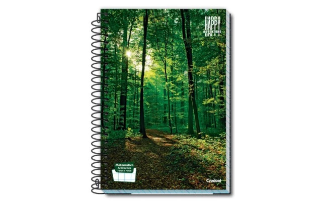 CADERNO CAPA DURA MY HAPPY ADVENTURE 16 MATERIAS CREDEAL