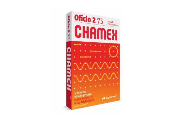 PAPEL SULFITE OFÍCIO 2 BRANCO 75G /M² COM 500 FOLHAS 216X330 MM - RESMA CHAMEX