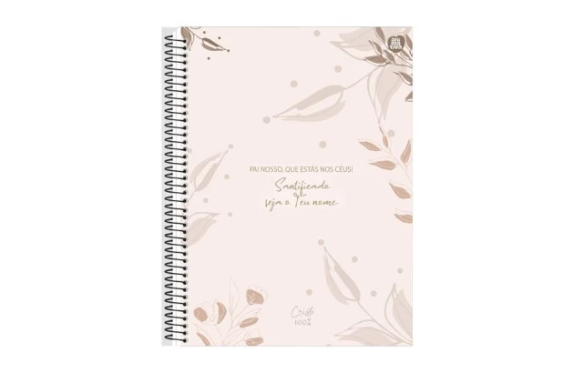 CADERNO CAPA DURA 15 MATERIAS 240 FOLHAS CRISTO 100% ANIMATIVA