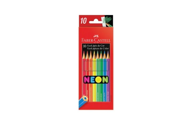 LAPIS DE COR 10 CORES NEON ECOLAPIS 12410 FABER