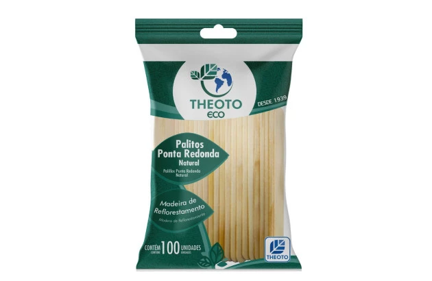 PALITO ESCOLAR  PONTA REDONDA NATURAL DE PICOLE PCT/100 THEOTO