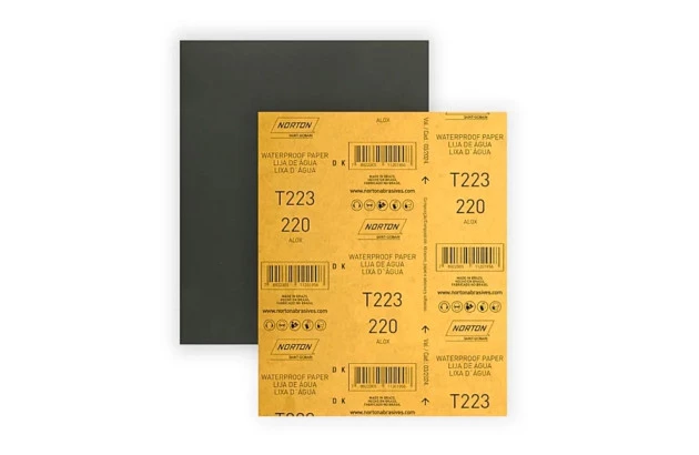 LIXA DAGUA GRÃO 220 225X275 MM T 223 NORTON - FOLHA