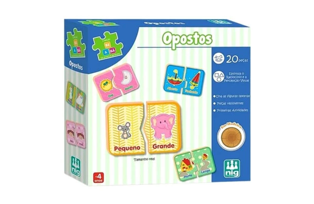 BRINQUEDO EDUCATIVO COLECAO BE A BA OPOSTOS + 3 ANOS | NIG BRINQUEDOS
