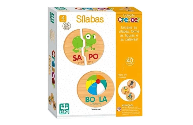 BRINQUEDO EDUCATIVO COLECAO CRESCER SILABAS + 3 ANOS | NIG BRINQUEDOS