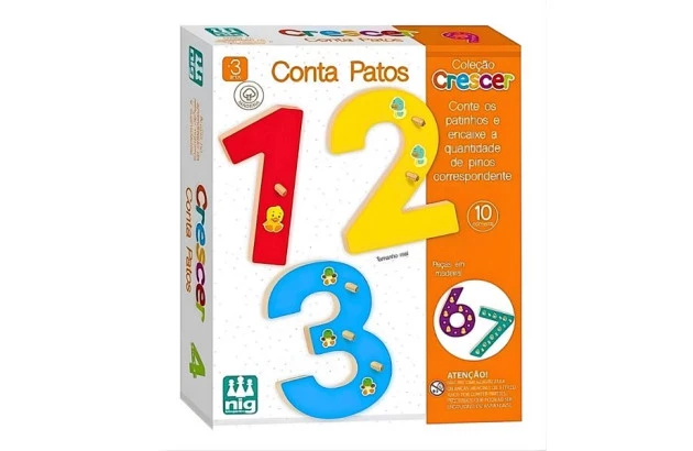 BRINQUEDO EDUCATIVO COLECAO CRESCER CONTA PATOS + 3 ANOS | NIG BRINQUEDOS