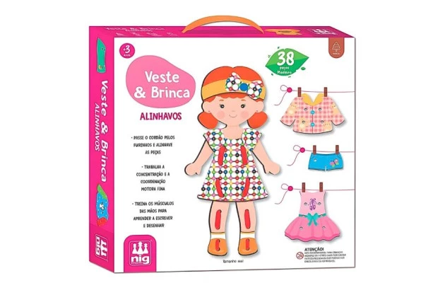 BRINQUEDO EDUCATIVO ALINHAVO IDADE + 3 ANOS | NIG BRINQUEDOS