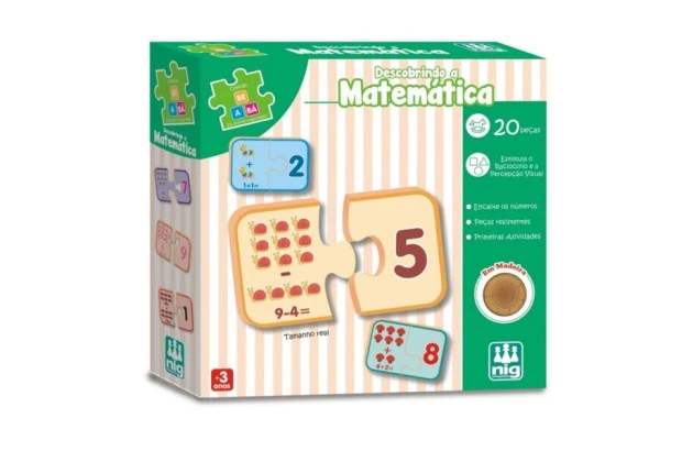 BRINQUEDO EDUCATIVO COLECAO BE A BA DESCOBRINDO A MATEMATICA + 3 ANOS | NIG BRINQUEDOS