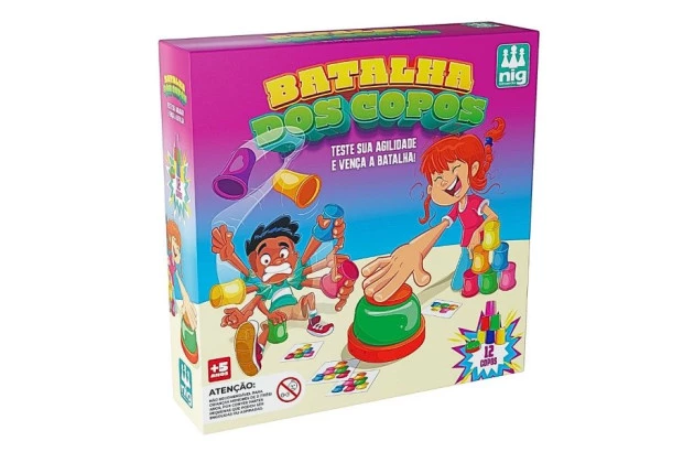 JOGO EDUCATIVO BATALHA DOS COPOS IDADE + 5 ANOS | NIG BRINQUEDOS