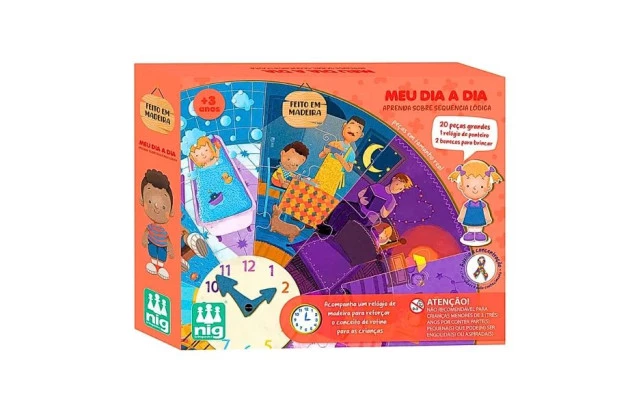 JOGO EDUCATIVO MEU DIA A DIA IDADE + 3 ANOS | NIG BRINQUEDOS