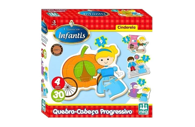 QUEBRA CABECA CINDERELA IDADE + 4 ANOS | NIG BRINQUEDOS