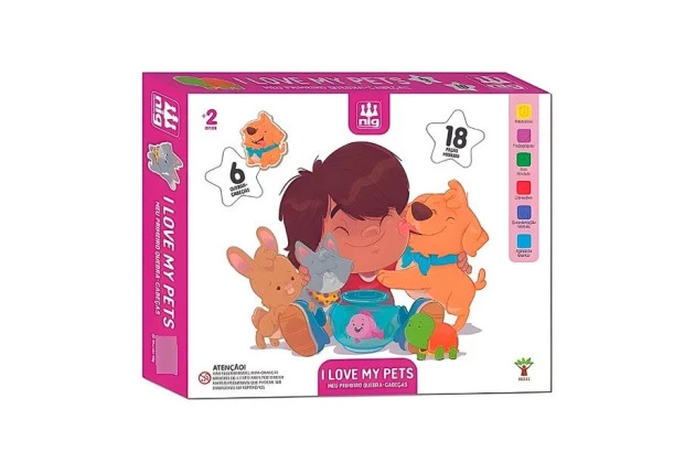QUEBRA CABECA I LOVE MY PETS IDADE + 2 ANOS | NIG BRINQUEDOS