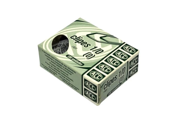 CLIPES 1/0 (0) AÇO GALVANIZADOS PARA PAPEL - CAIXA COM 100 UNIDADES  | ACC