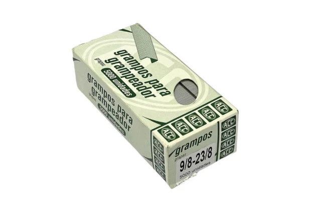 GRAMPOS PARA GRAMPEADOR 23/8 - 9/8 GALVANIZADOS COM 5000 UNIDADES | ACC
