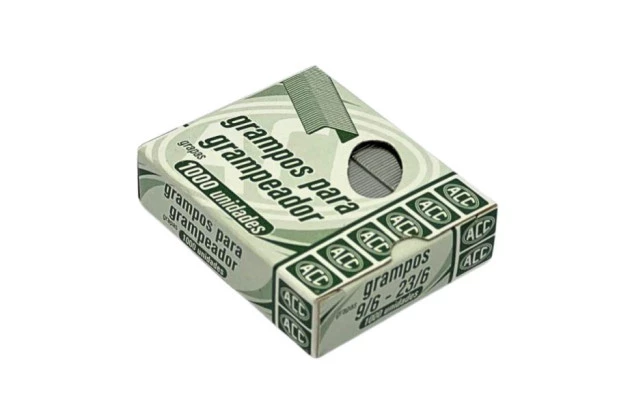 GRAMPOS PARA GRAMPEADOR 23/6 - 9/6 GALVANIZADOS COM 1000 UNIDADES | ACC