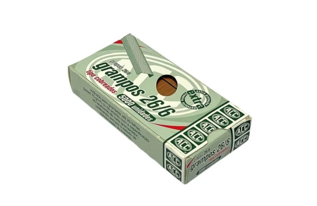 GRAMPOS PARA GRAMPEADOR 26/6 COBREADOS COM 5000 UNIDADES | ACC