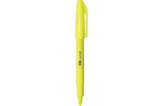 MARCA TEXTO LUMINI NEON AMARELO PONTA CHANFRADA  COM TRAÇO 1 A 3.5 MM - CIS