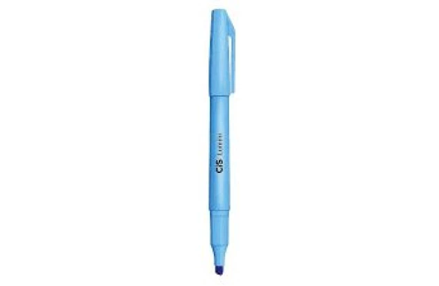 MARCA TEXTO LUMINI NEON AZUL PONTA CHANFRADA  COM TRAÇO 1 A 3.5 MM - CIS