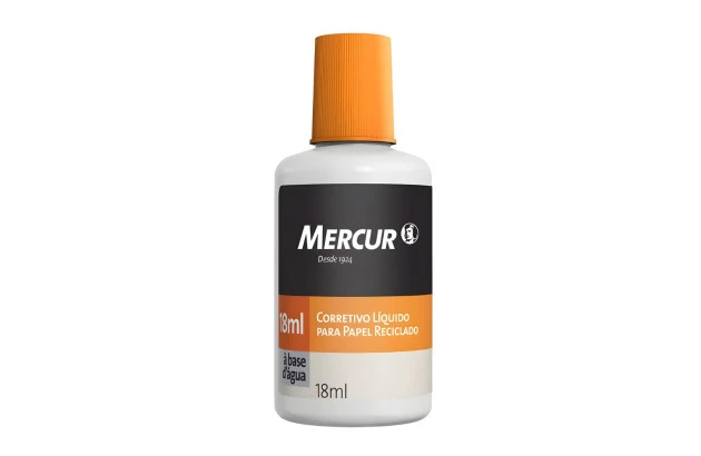 CORRETIVO LÍQUIDO 18ML PAPEL RECICLADO MERCUR
