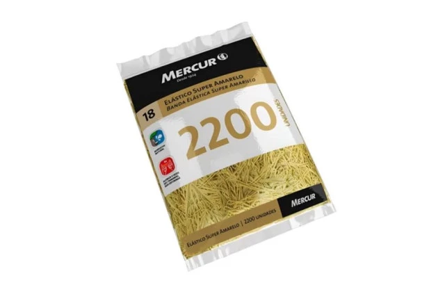 ELASTICO SUPER AMARELO 18 PCT/ 200 MERCUR