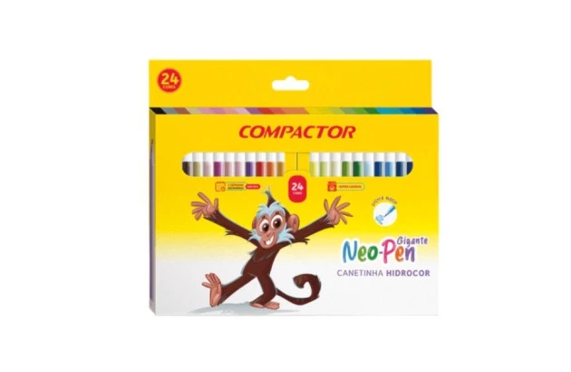 HIDROCOR 24 CORES FINO NEO PEN GIGANTE COMPACTO