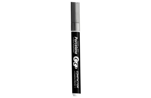 CANETA PARA PORCELANA CREATIVE MARKER PRATA COMPACTOR