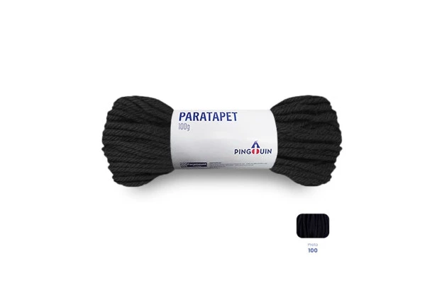 NOVELO DE LA GROSSA PARATAPET 100G PRETO 100 PINGOUIN