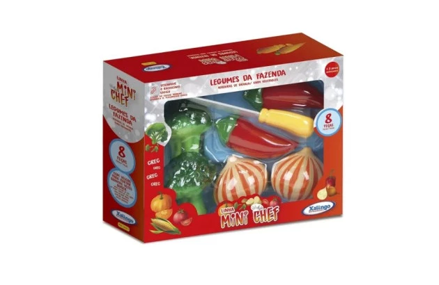 BRINQUEDO COMIDINHA MINI CHEFE LEGUMES DA FAZENDA XALINGO