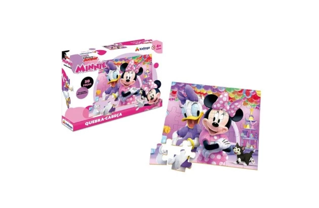 QUEBRA CABEÇA MINNIE DISNEY 30 PEÇAS + 4 ANOS |  XALINGO