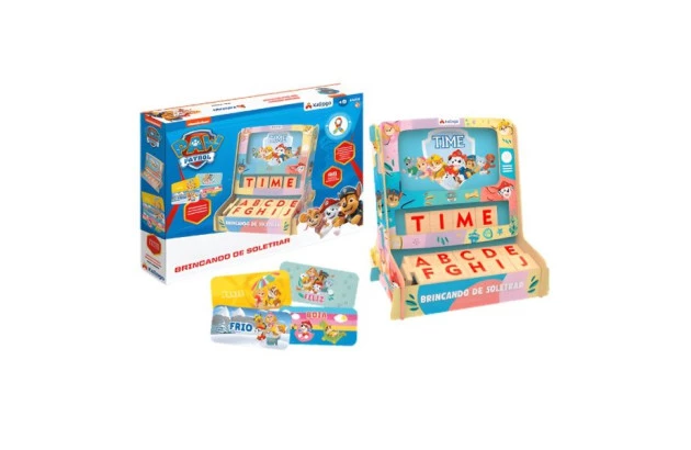 JOGO EDUCATIVO BRINCANDO DE SOLETRAR PATRULHA CANINA XALINGO - LINHA INCLUSIVA