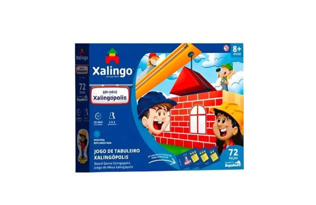 JOGO DE TABULEIRO XALINGÓPOLIS 72 PEÇAS XALINGO