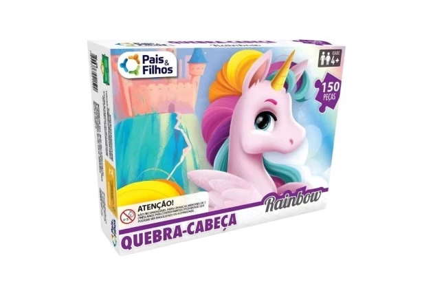 QUEBRA CABEÇA 150 PEÇAS RAINBOM | + 4 ANOS | PAIS & FILHOS REF 2976