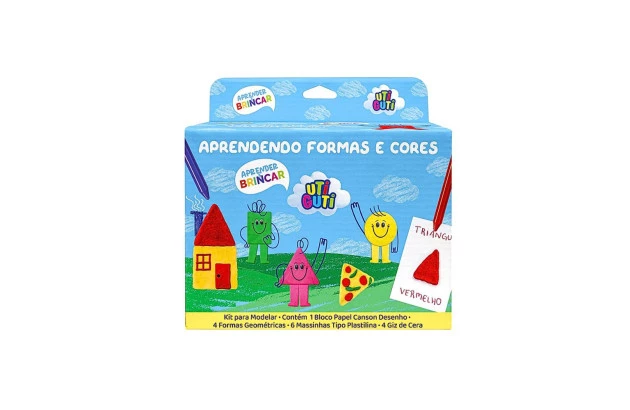 KIT APRENDENDO FORMAS E CORES APRENDER E BRINCAR  - UTIGUTI 600111