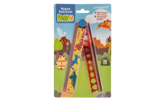 REGUA 15/30CM DOBRAVEL DINO LEONORA 19264