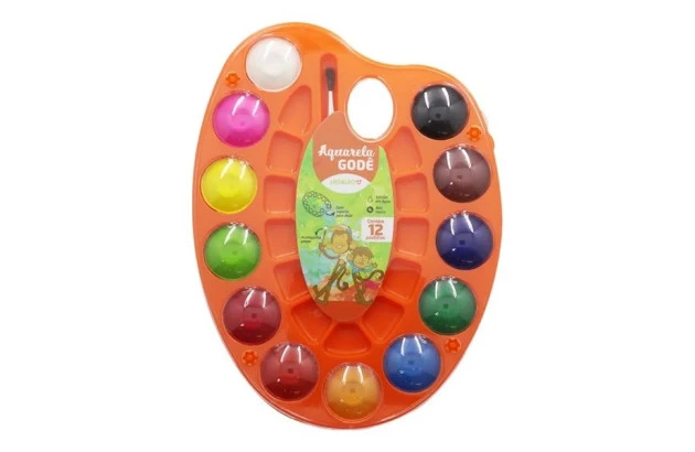 AQUARELA GODE 12 CORES ESTOJO LEO&LEO - 72302