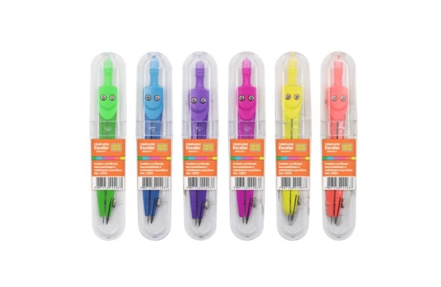COMPASSO ESCOLAR NEON FEVER LEONORA 72503