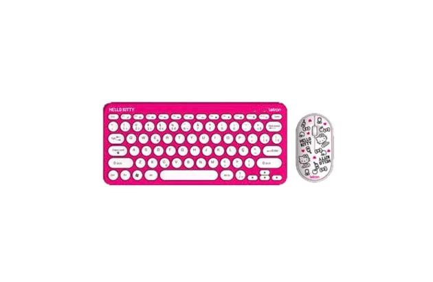 TECLADO E MOUSE WIRELESS E BLUETOOTH HELLO KITTY 78 TECLAS | 1200 DPI | SEM FIO LETRON 74691
