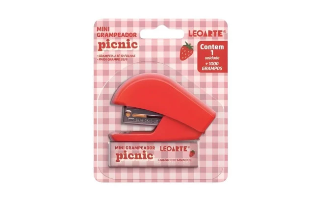 GRAMPEADOR MINI 10 FOLHAS PICNIC VERMELHO JOCAR 93109