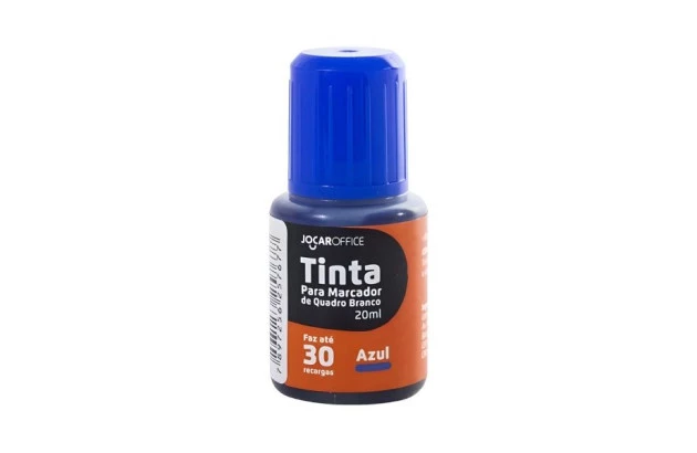TINTA PARA MARCADOR DE QUADRO BRANCO AZUL 20ML JOCAR