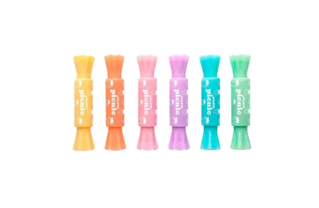 MARCA TEXTO MINI 2 PONTAS BOMBOM PICNIC COR CANDY SORTIDO LEO&LEO - 94117