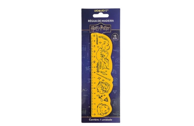 REGUA DE MADEIRA 15CM HARRY POTTER LEONORA 74258