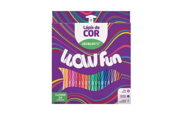 LÁPIS DE COR 24 CORES WOW | LEONORA 4678