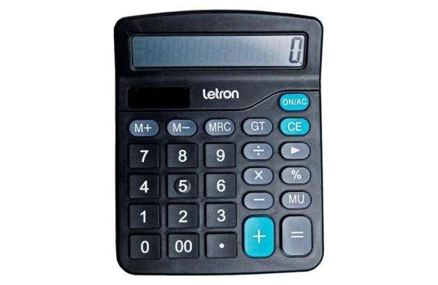 CALCULADORA DE MESA 12 DÍGITOS PRETA NEO PRETA LETRON