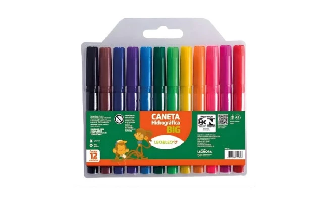 HIDROCOR 12 CORES GROSSO BIG LEO&LEO - 4585