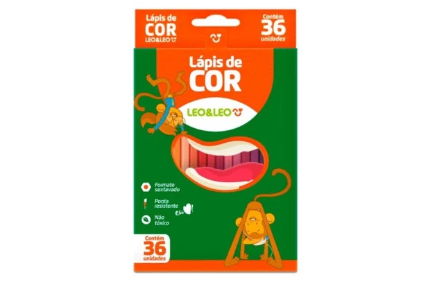 LÁPIS DE COR 36 CORES SEXTAVADO LEO&LEO - 4482