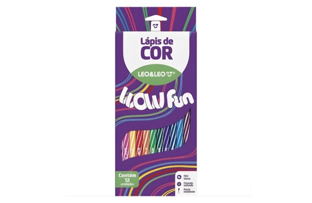 LÁPIS DE COR 12 CORES WOW | LEONORA 4677
