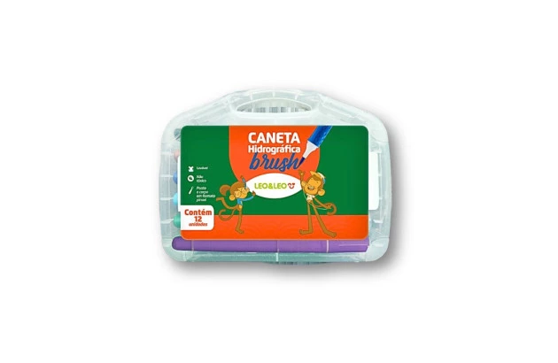 CANETA HIDROFRÁFICA BRUSH 12 CORES LEO&LEO – 4689