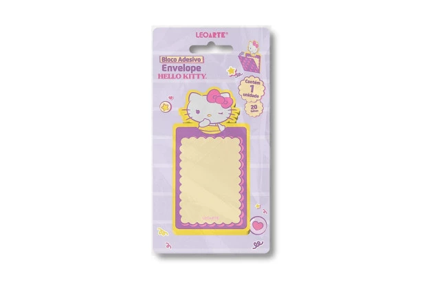 BLOCO ADESIVO ENVELOPE HELLO KITTY 1 BLOCO 20F LEONORA - 10117